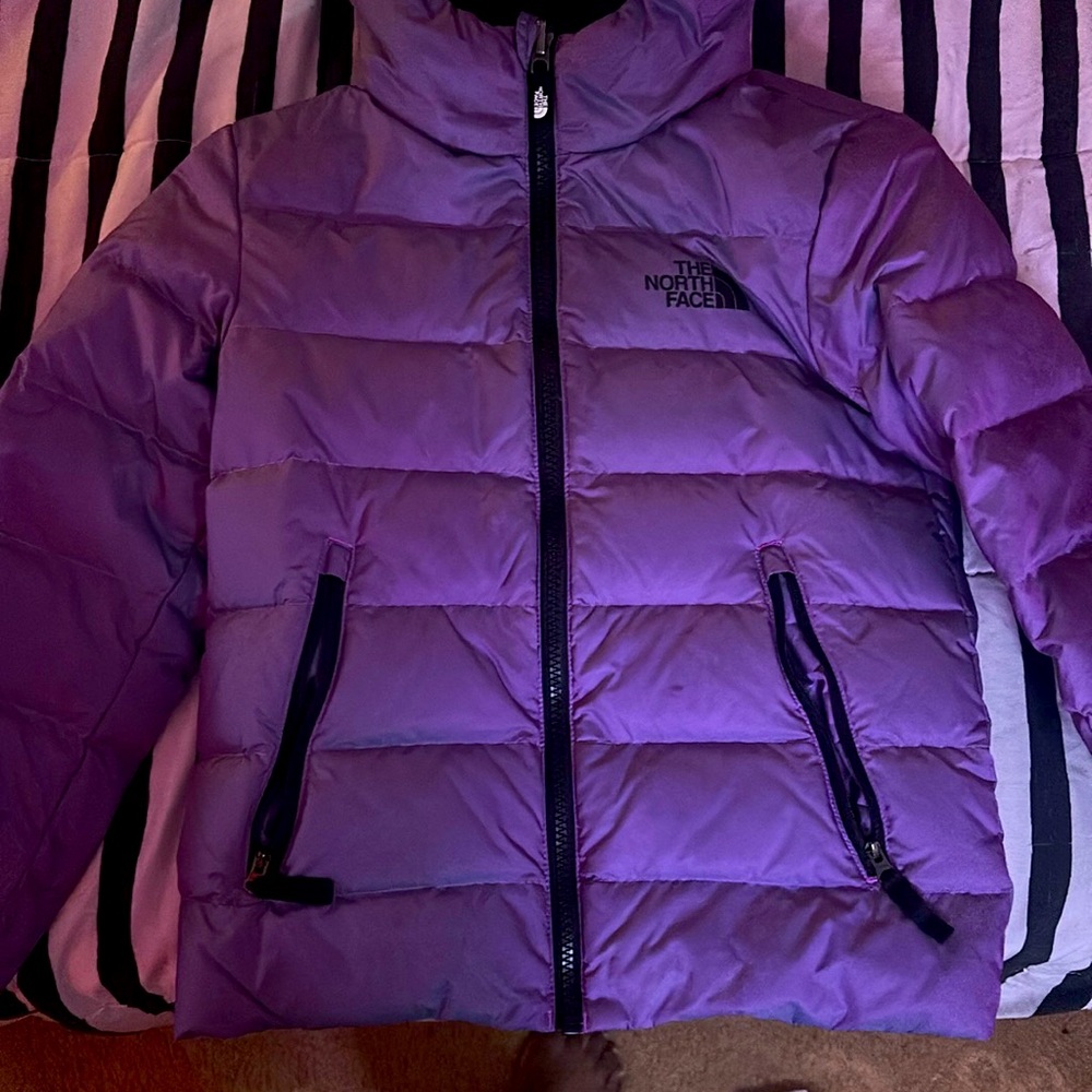 Reversible North face purple kids jacket